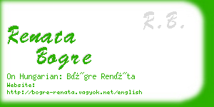 renata bogre business card